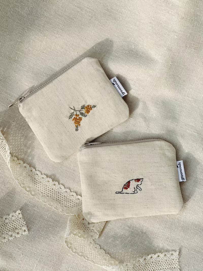 手刺繡零錢包/小收納袋