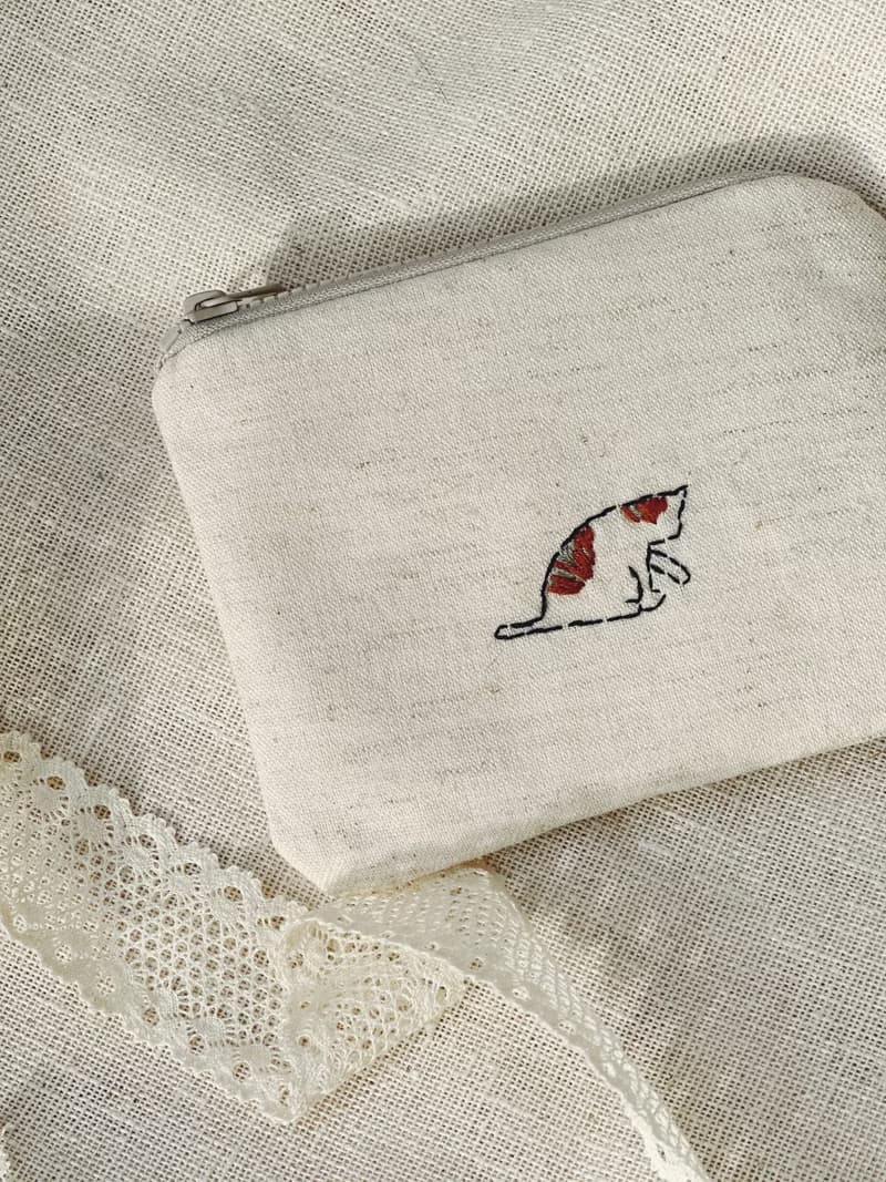 手刺繡零錢包/小收納袋