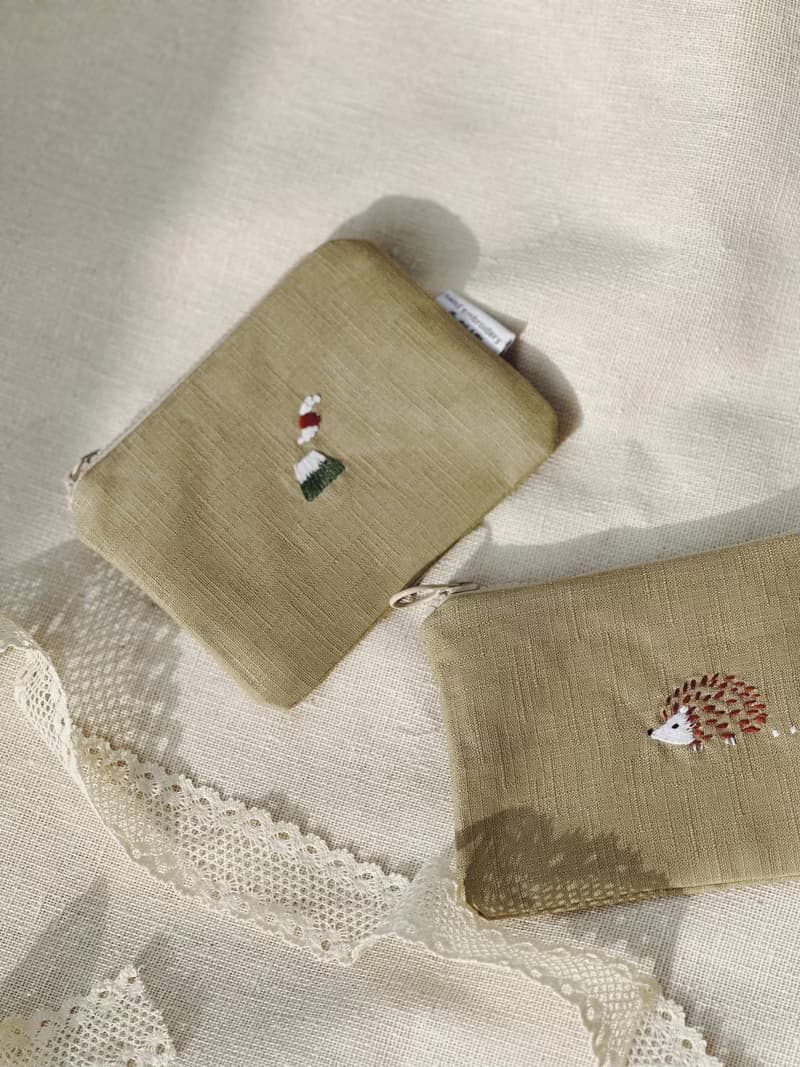 手刺繡零錢包/小收納袋