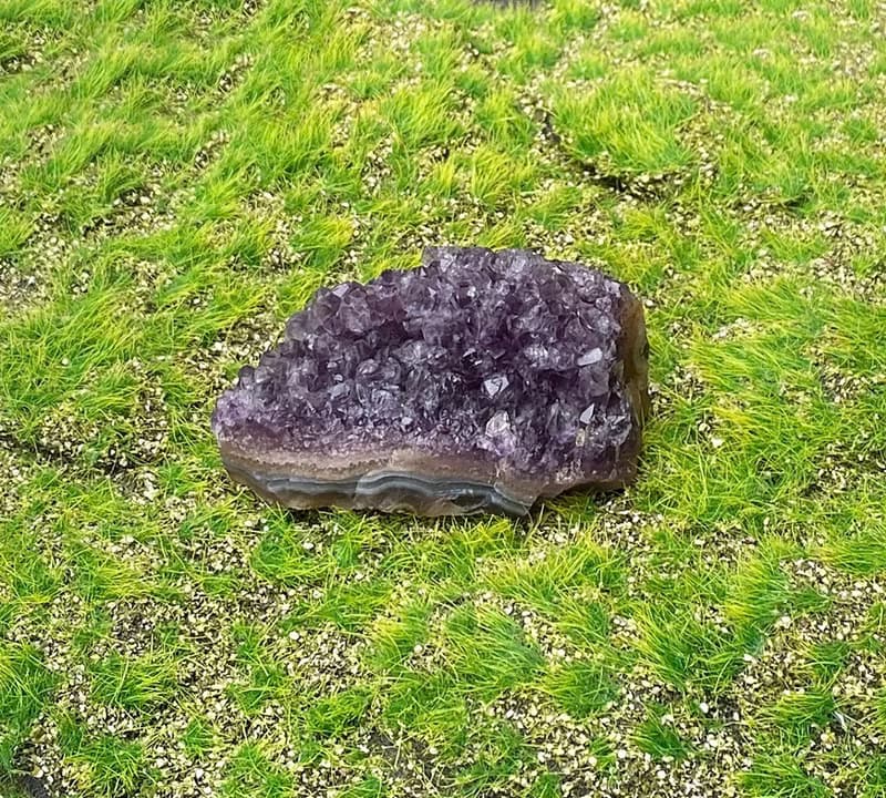招財開運-天然原皮原礦夢幻漸層紫晶簇 紫水晶 消磁淨化 快速出貨