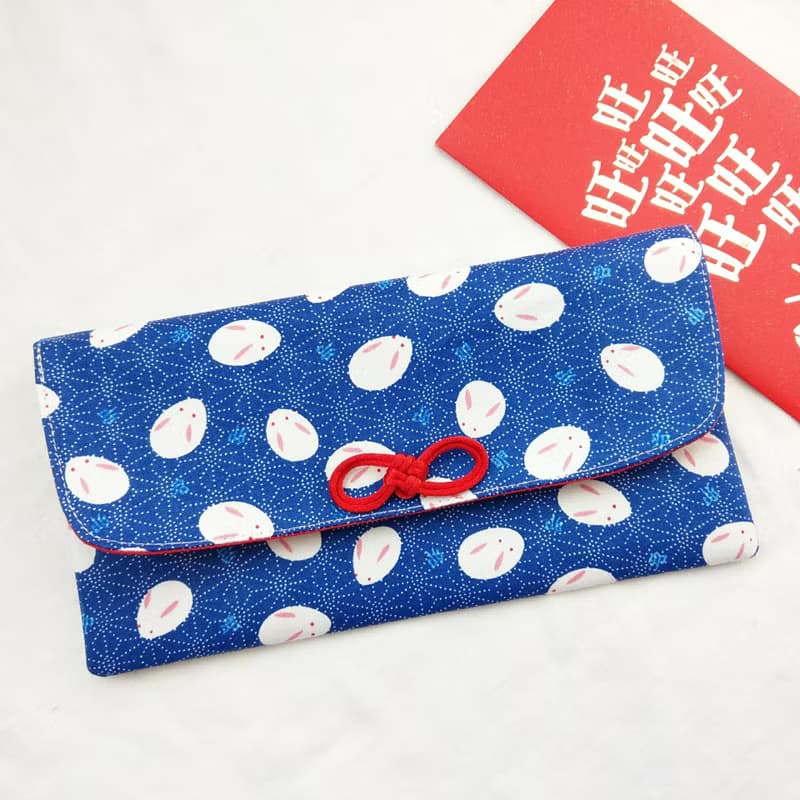 免費繡名字。拖鞋兔兔-2色可選。布紅包袋 / 口罩收納袋