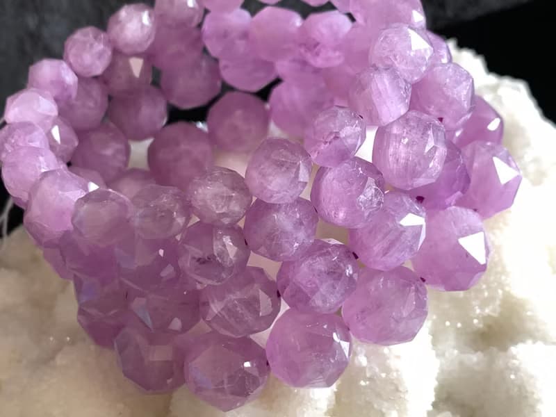 快速出貨 天然高等級紫鋰輝切面手鏈手鍊