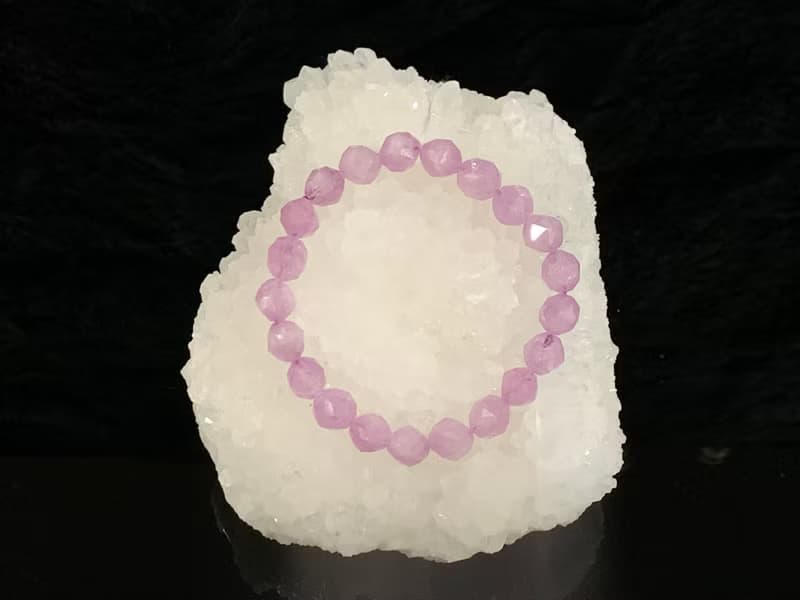 快速出貨 天然高等級紫鋰輝切面手鏈手鍊