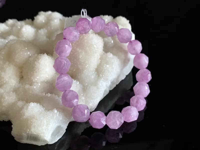 快速出貨 天然高等級紫鋰輝切面手鏈手鍊