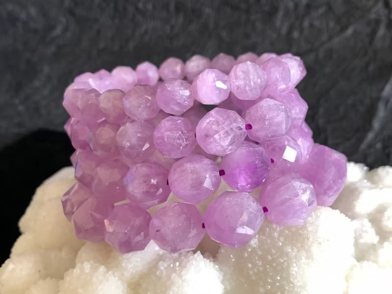 快速出貨 天然高等級紫鋰輝切面手鏈手鍊