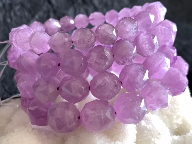 快速出貨 天然高等級紫鋰輝切面手鏈手鍊