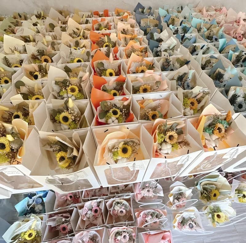 逗留  向日葵花束 索拉花 交換禮物 生日禮物 畢業禮物