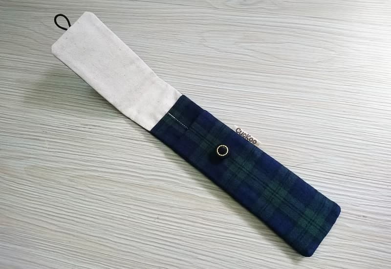 環保餐具收納袋 餐具套 蘇格蘭格紋 雙層筷袋