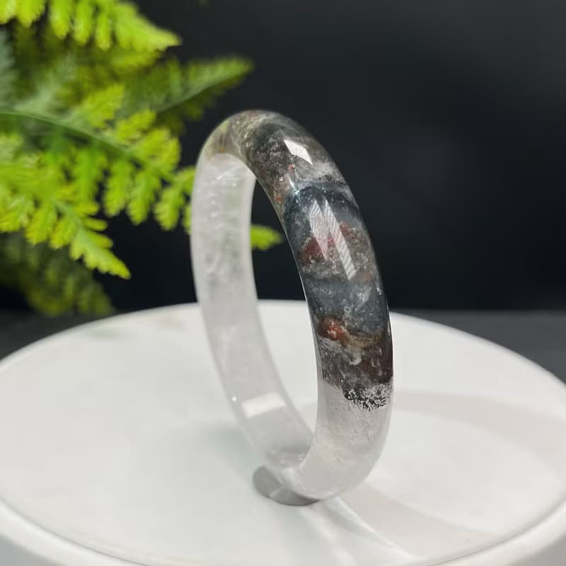 高品質 四季幽靈水晶手鐲 56MM 晶體冰透 異象石英手環 熱情活力