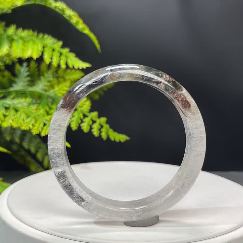 高品質 四季幽靈水晶手鐲 56MM 晶體冰透 異象石英手環 熱情活力