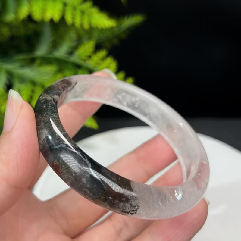 高品質 四季幽靈水晶手鐲 56MM 晶體冰透 異象石英手環 熱情活力