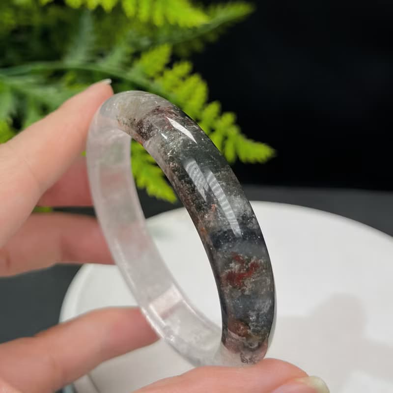 高品質 四季幽靈水晶手鐲 56MM 晶體冰透 異象石英手環 熱情活力