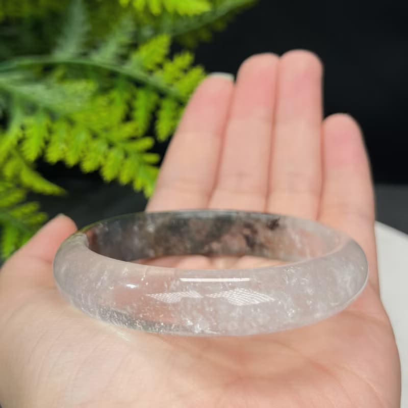 高品質 四季幽靈水晶手鐲 56MM 晶體冰透 異象石英手環 熱情活力