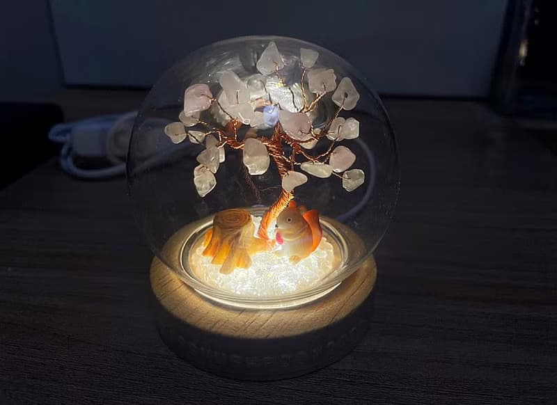 小松鼠款現貨 | 水晶樹系列微景觀水晶球燈 | 可愛 | 居家燈飾