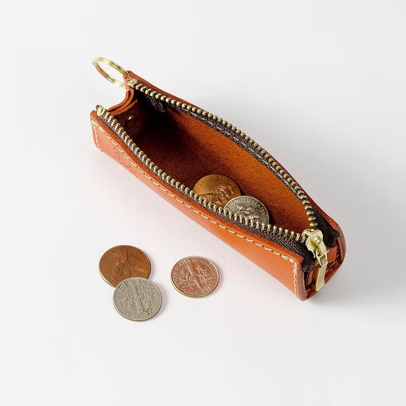 Kagen TAKARA 圓柱形零錢包 巧克力色