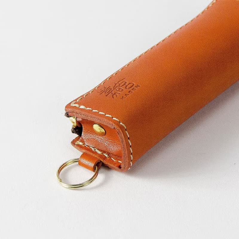 Kagen TAKARA 圓柱形零錢包 巧克力色