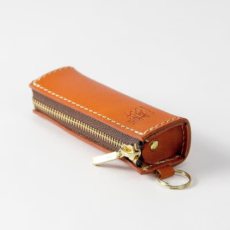 Kagen TAKARA 圓柱形零錢包 巧克力色