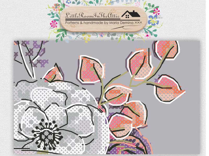 【數位】Sewing Tools Bouquet PDF cross stitch pattern