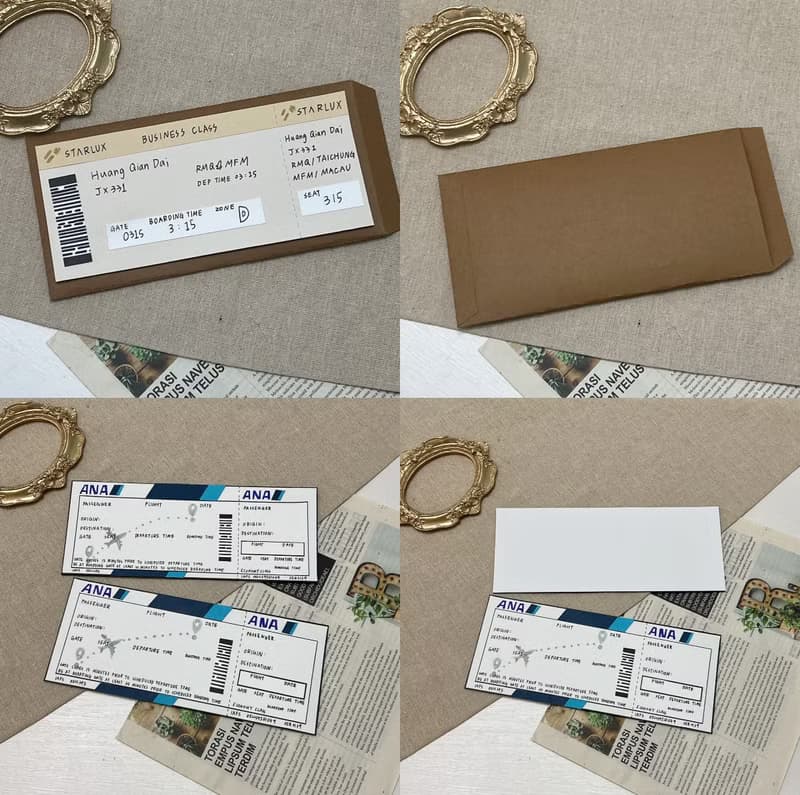 機票門票 票卷 演唱會門票 手工卡片 手作卡片 生日 情人節 紀念