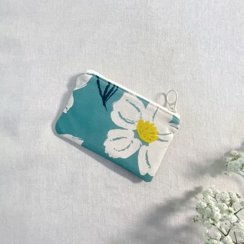 現貨夏日小白花系列手作零錢包小包
