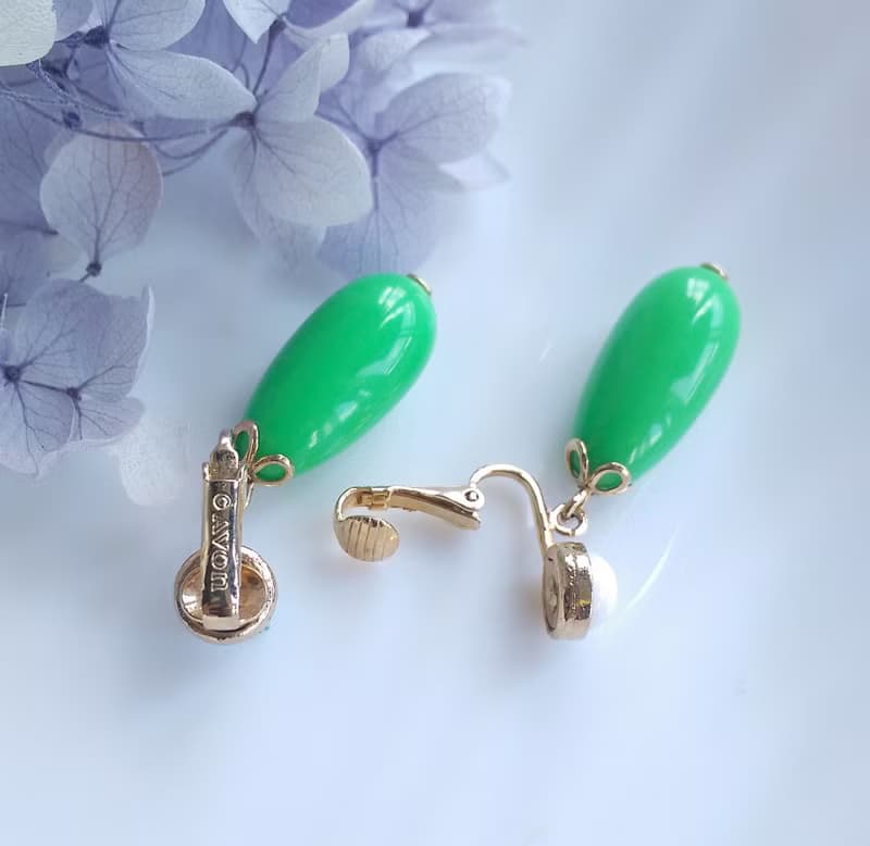 Vintage Jewelry 西洋古董飾品 AVON 夏日風 夾式耳環