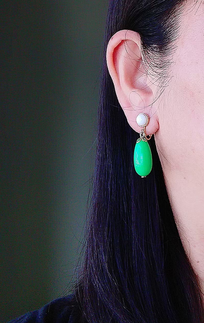 Vintage Jewelry 西洋古董飾品 AVON 夏日風 夾式耳環