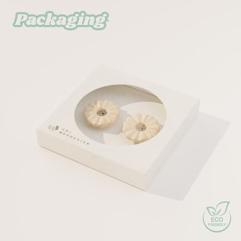 燕麥烏龍拿鐵 - 實木製耳環 / 飲料系列飾品 (耳針、耳夾款)