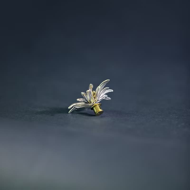 八月南方金工手作小雛菊胸花植物花朵胸針925銀清新淡雅氣質風格