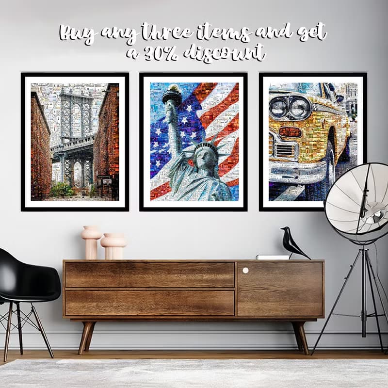 Iconic NYC Yellow Cab Urban Wall Art Red Brick Street Photography