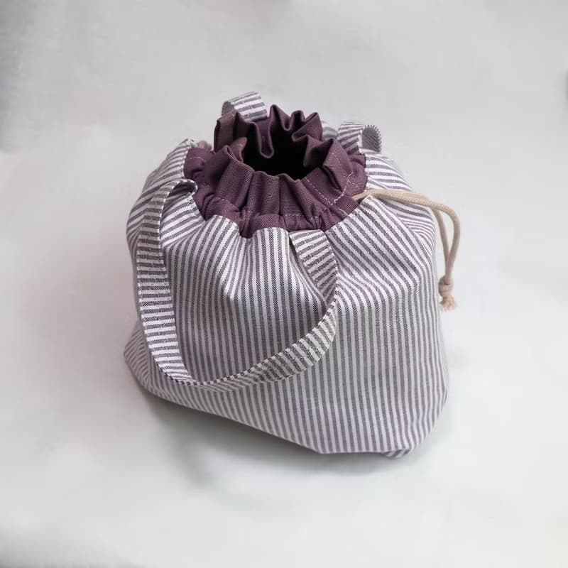 【 MY HANDMADE 】日系束口小提袋l 日本棉布 l 手工車
