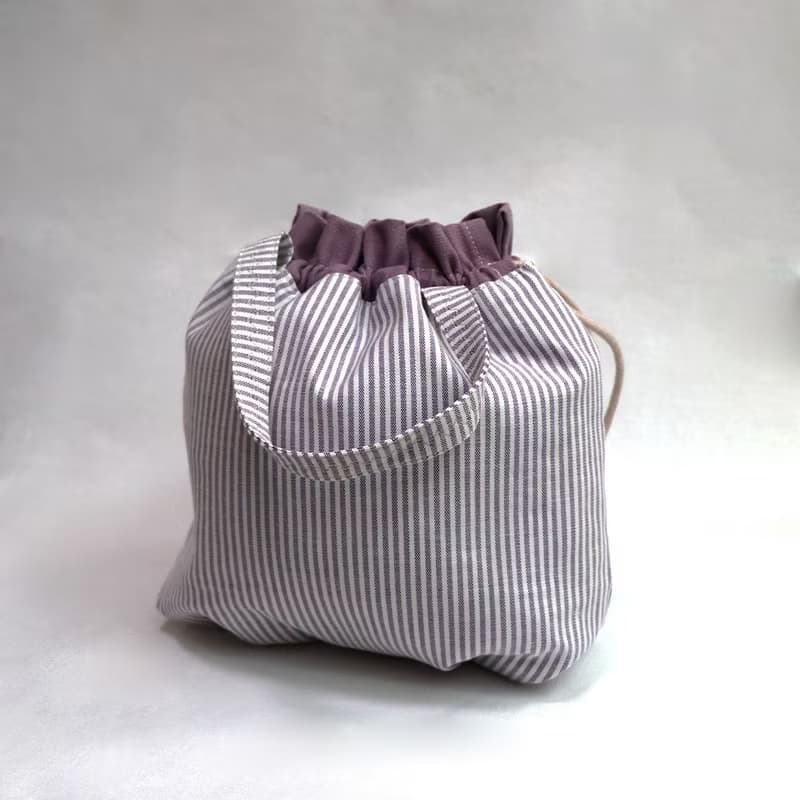 【 MY HANDMADE 】日系束口小提袋l 日本棉布 l 手工車