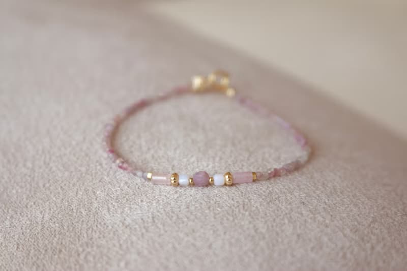 手鍊 紅寶石 粉碧璽 天然石 - 遠行 -