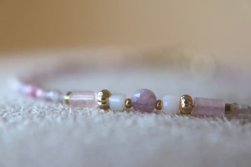 手鍊 紅寶石 粉碧璽 天然石 - 遠行 -