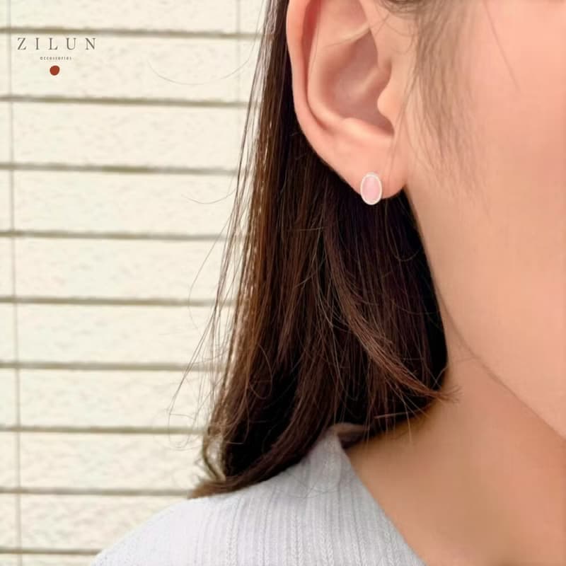 │清新│彩虹糖 • 蜜桃粉 • 耳針耳夾 • 925silver• 純銀耳飾