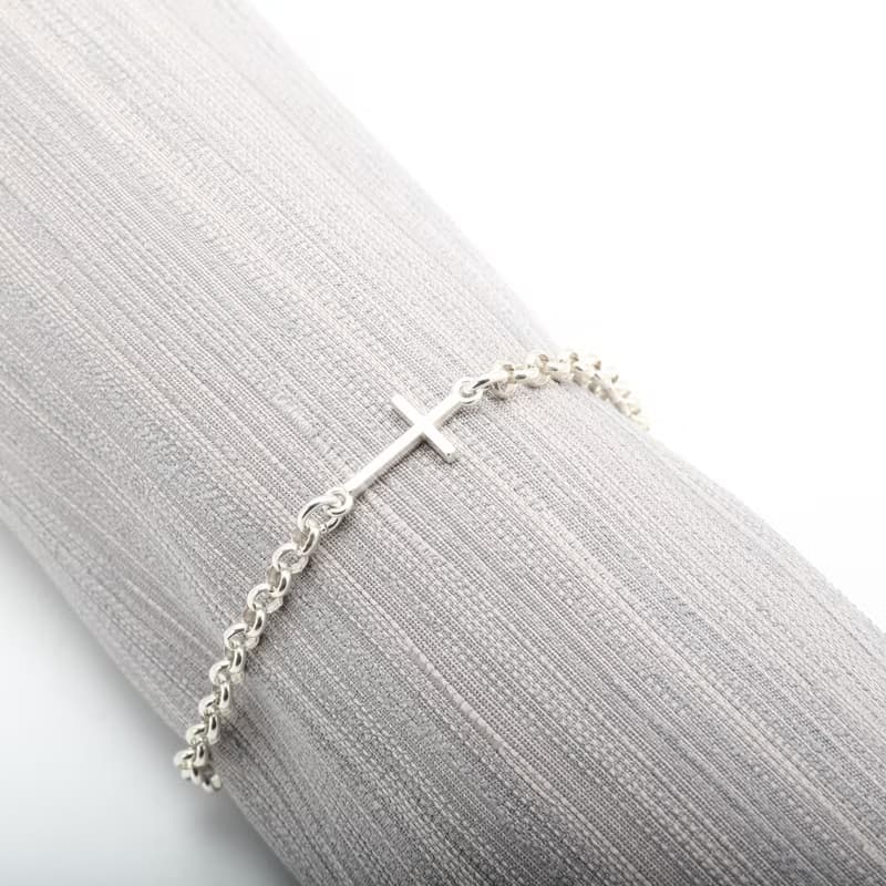 【Angel & Me】祝福 經典 十字架 925 純銀手鍊 腳鍊 生日禮物