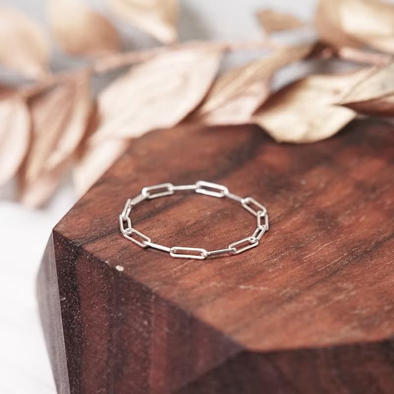 任選3件999 細緻長方圈 純銀鍊戒 女戒 軟戒指 多款戒圍 可當尾戒