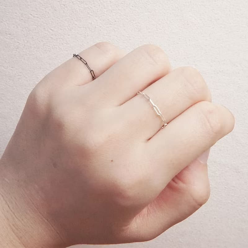 任選3件999 細緻長方圈 純銀鍊戒 女戒 軟戒指 多款戒圍 可當尾戒