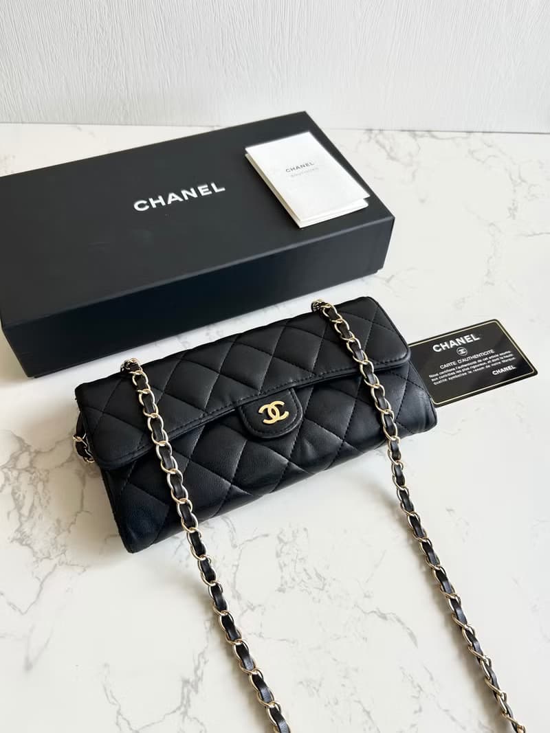 絕版古董包 Chanel黑色WOC皮革包 側背包 斜背包 中古二手包 長夾