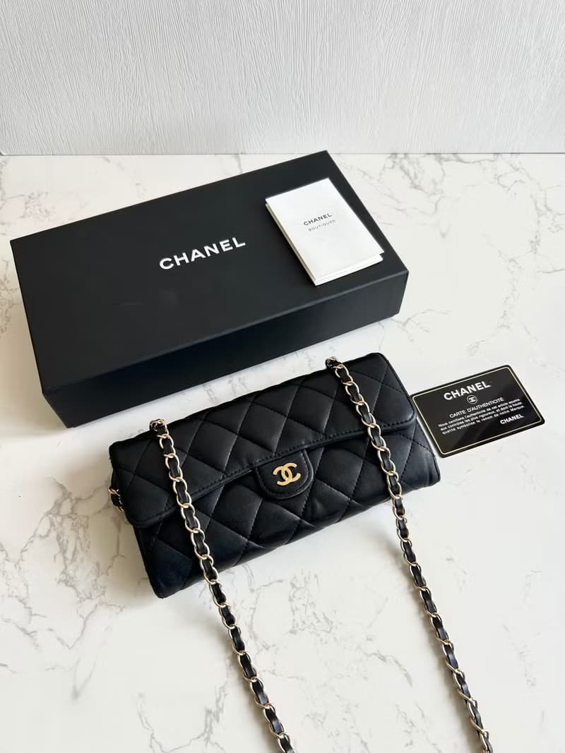 絕版古董包 Chanel黑色WOC皮革包 側背包 斜背包 中古二手包 長夾