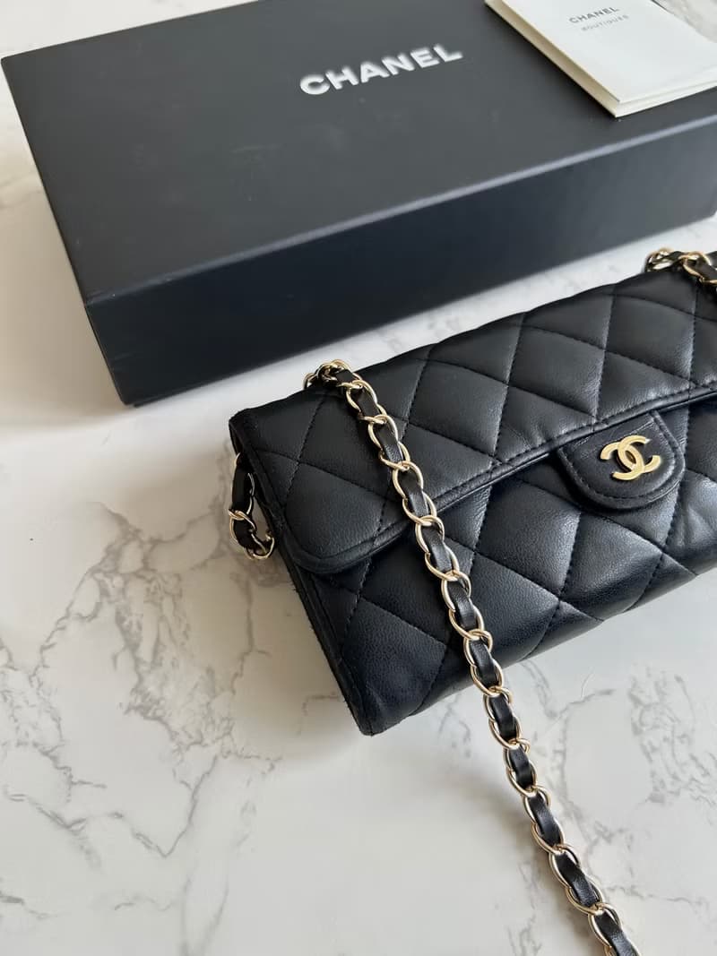 絕版古董包 Chanel黑色WOC皮革包 側背包 斜背包 中古二手包 長夾
