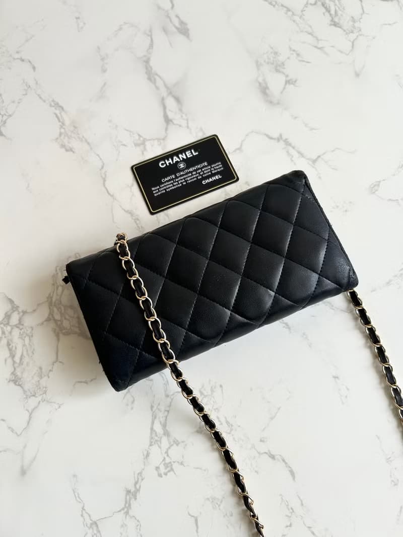 絕版古董包 Chanel黑色WOC皮革包 側背包 斜背包 中古二手包 長夾