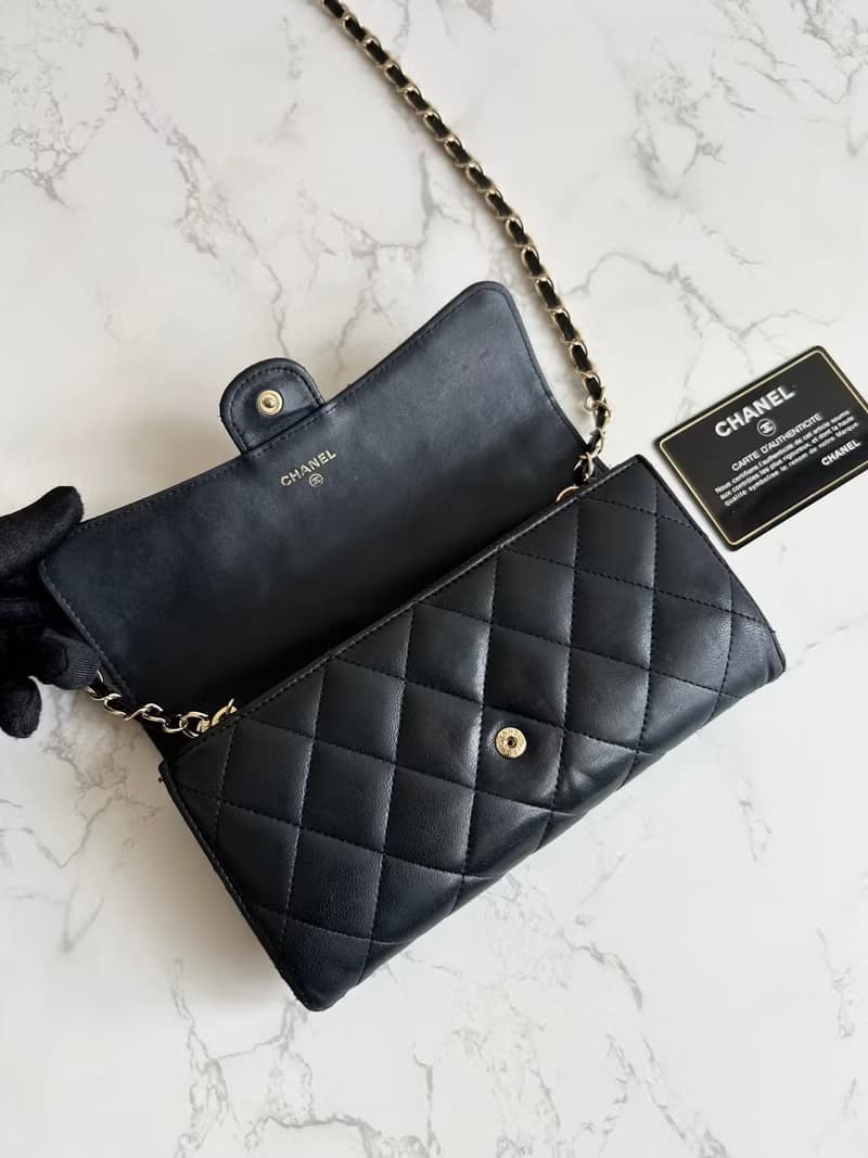 絕版古董包 Chanel黑色WOC皮革包 側背包 斜背包 中古二手包 長夾