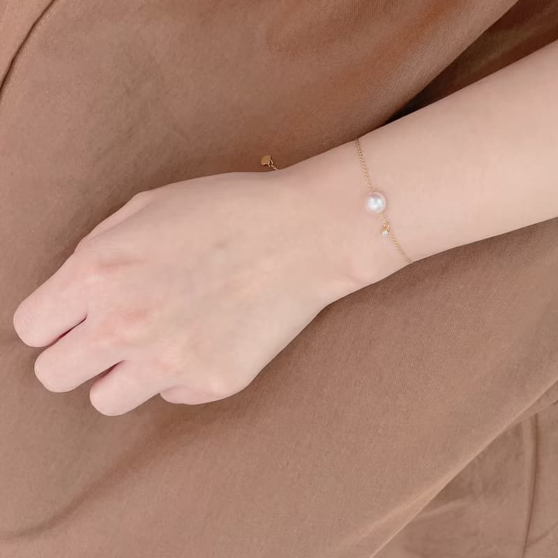 日本Akoya珍珠鑲鑽手鍊