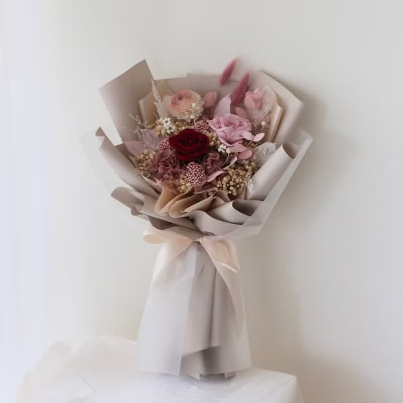 【畢業花束】畢業禮物 永生玫瑰 玫瑰花束 永生花束 玻璃球