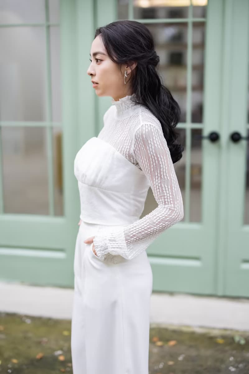 雲朵抓皺小背心       輕婚紗首選