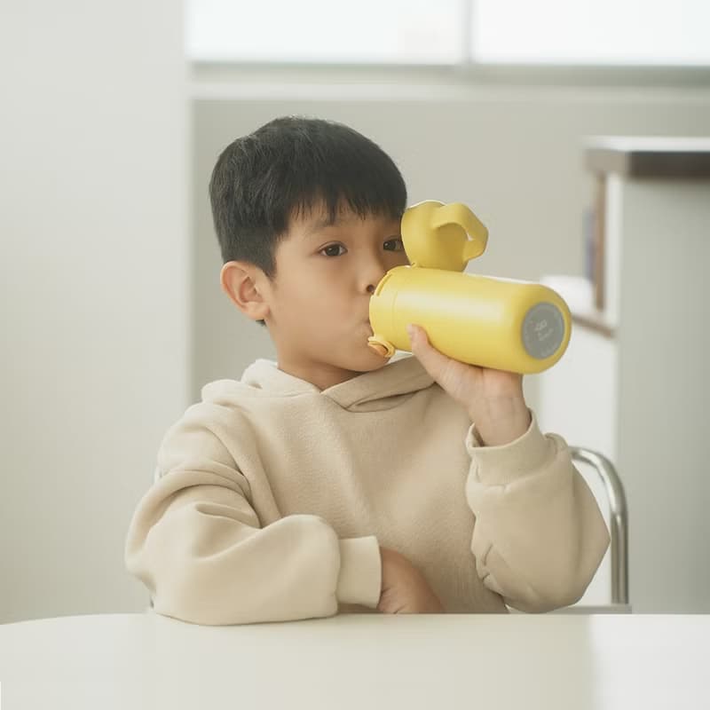 QA BOTTLE 一蓋兩瓶身組合 - 鈦陶瓷保溫瓶 + 冷水瓶 - 創意黃
