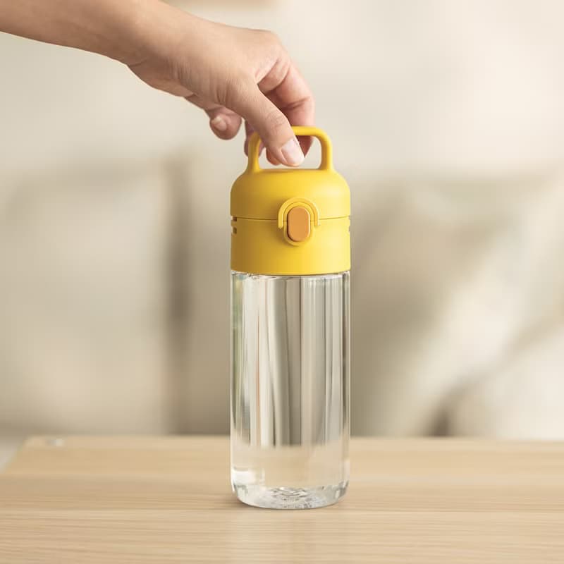 QA BOTTLE 一蓋兩瓶身組合 - 鈦陶瓷保溫瓶 + 冷水瓶 - 創意黃