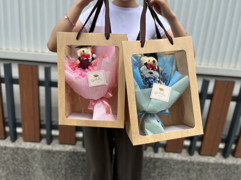 畢業熊向日葵花束 畢業花束 謝師花束