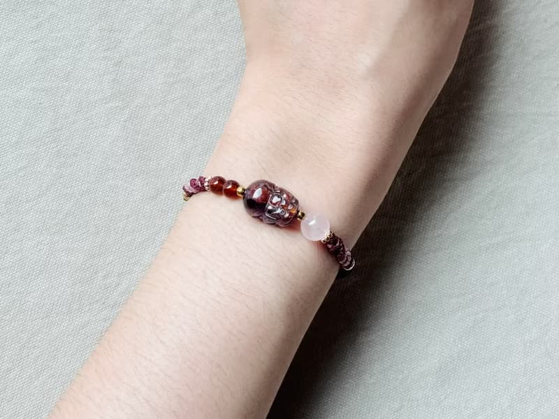 霞雲 / 紫幽靈 貔貅 編繩 手鍊