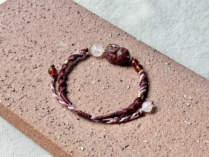 霞雲 / 紫幽靈 貔貅 編繩 手鍊